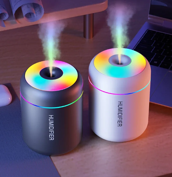 Mini Humidificador de Aire USB 180 ml  Difusor de Aromas y Aceites Esenciales| Luz LED |