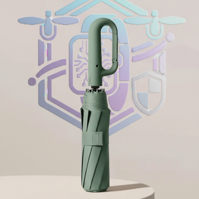 Paraguas Automático Plegable con Diseño de Anillo | 20 Varillas Reforzadas | Extra Grande y Resistente | Doble Paraguas para Hombre y Mujer