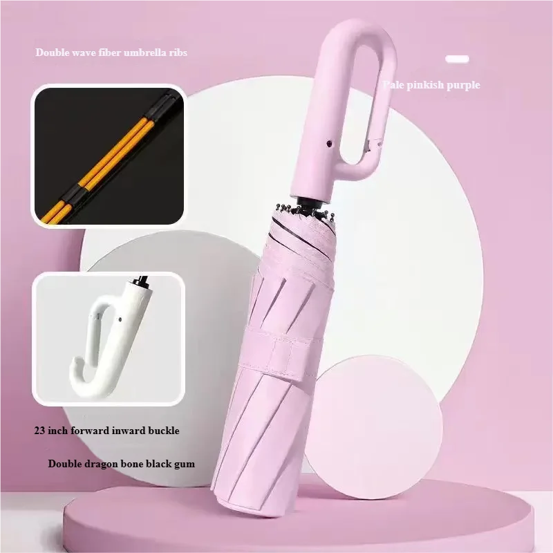 Paraguas Automático Plegable con Diseño de Anillo | 20 Varillas Reforzadas | Extra Grande y Resistente | Doble Paraguas para Hombre y Mujer